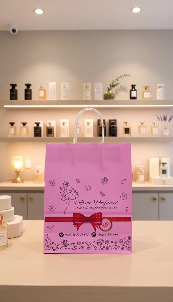 Çantë letre e personalizuar për Armi Perfumes